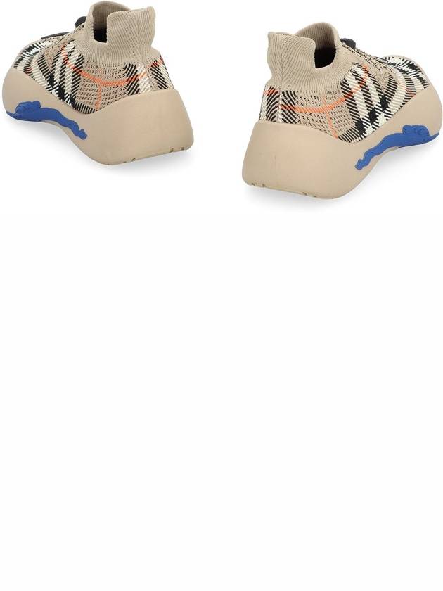 Check Knit Neptune Low Top Sneakers Sand - BURBERRY - BALAAN 5