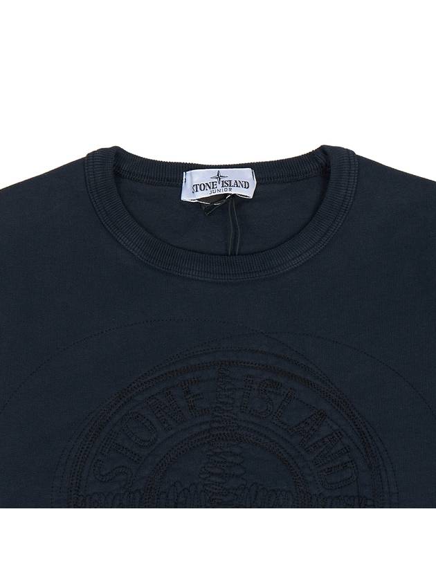 Kids Cotton Sweatshirt Navy - STONE ISLAND - BALAAN 4