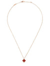 Suite Alhambra Pendant Pink Gold Necklace Carnelian - VANCLEEFARPELS - BALAAN.