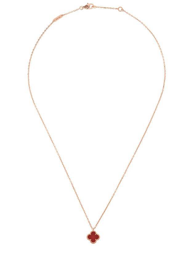 Sweet Alhambra Pendant Pink Gold Necklace Carnelian - VANCLEEFARPELS - BALAAN 1