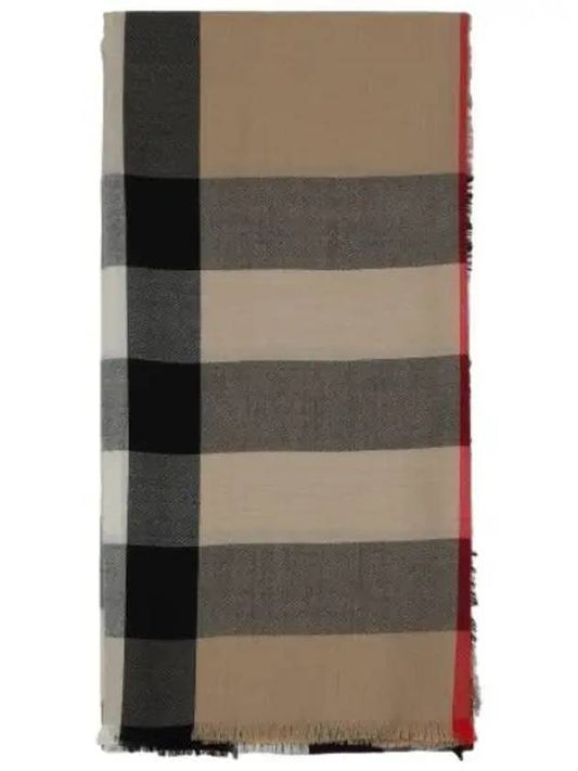 Light Check Cashmere Muffler Archive Beige Shawl - BURBERRY - BALAAN 1