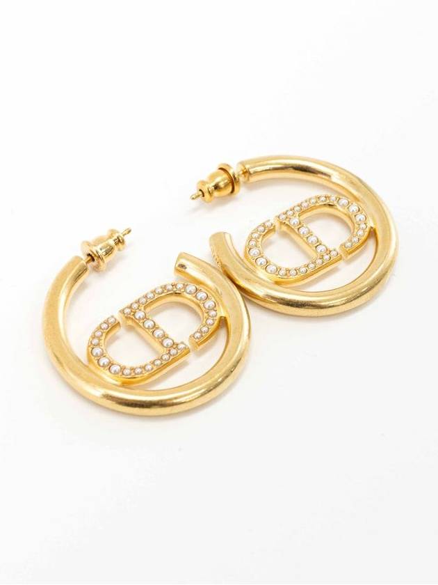 30 Montaigne Logo Earrings Gold - DIOR - BALAAN 3