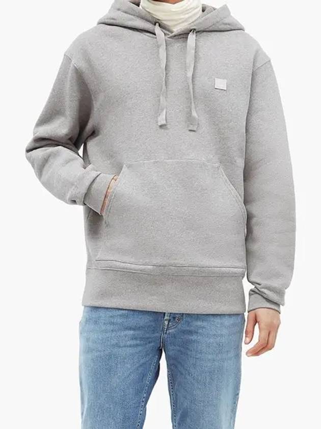 Ferris Face Patch Hoodie Light Grey - ACNE STUDIOS - BALAAN 3