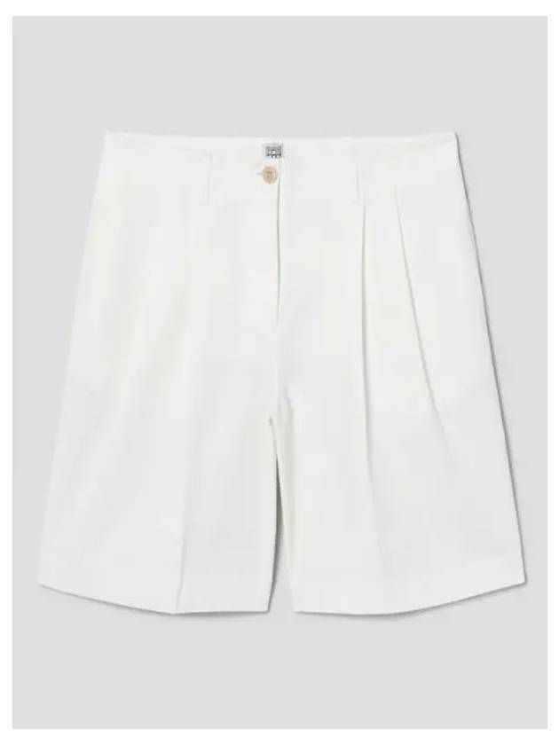 Women s relaxed fit twill shorts white domestic product GM0024040250752 - TOTEME - BALAAN 1