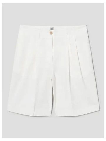 Women s relaxed fit twill shorts white domestic product GM0024040250752 - TOTEME - BALAAN 1