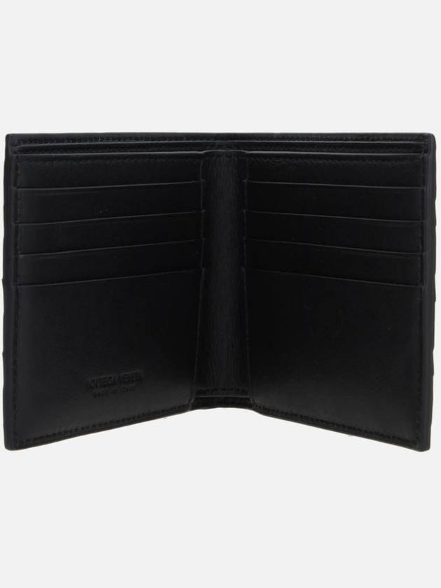 Intrecciato Leather Half Wallet Black - BOTTEGA VENETA - BALAAN 3