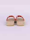 Interlocking G cutout espadrille slide sandals orange 725830 US000 7519 - GUCCI - BALAAN 5