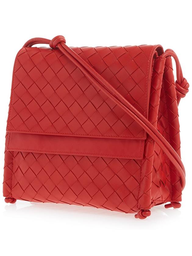 Small Fold Shoulder Bag Red - BOTTEGA VENETA - BALAAN.