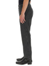 Striped Cropped Virgin Wool Straight Pants Black - VIVIENNE WESTWOOD - BALAAN 5