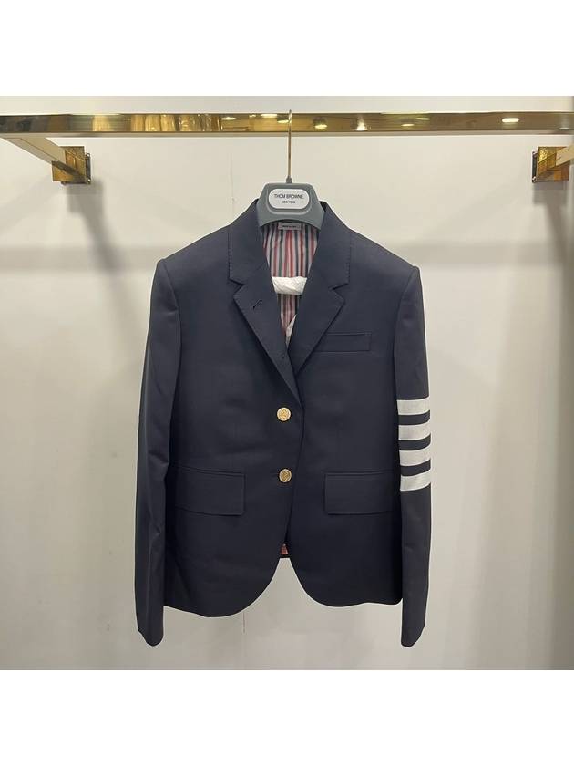 Plain Weave Suiting Classic 4 Bar Jacket Navy - THOM BROWNE - BALAAN 2