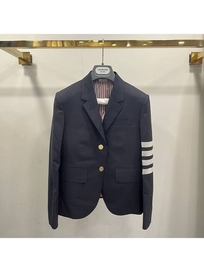 Plain Weave Suiting Classic 4 Bar Jacket Navy - THOM BROWNE - BALAAN 2