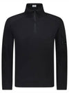 Light Fleece Half Zip-Up Sweatshirt Black - CP COMPANY - BALAAN 2