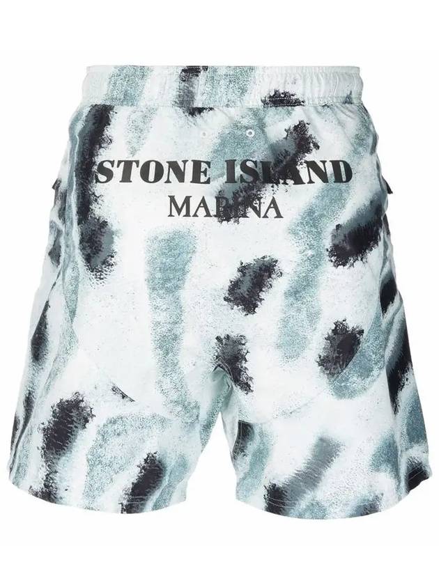 Brushed Nylon Marina Swim Shorts Aqua - STONE ISLAND - BALAAN 4