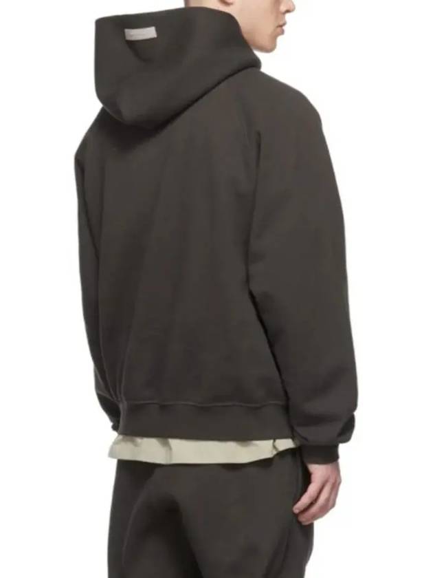 Essentials 1977 Applique Kangaroo Pocket Louvered Patch Hooded Sweatshirt Black - FEAR OF GOD ESSENTIALS - BALAAN 3