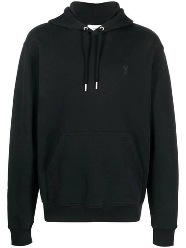 Mini Heart Logo Hoodie Black - AMI - BALAAN 1