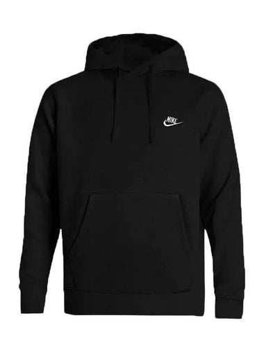 NSW Club Fleece Hoodie Black - NIKE - BALAAN 1