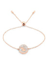 Swan Octagon Emblem Bracelet Rose Gold - SWAROVSKI - BALAAN 4