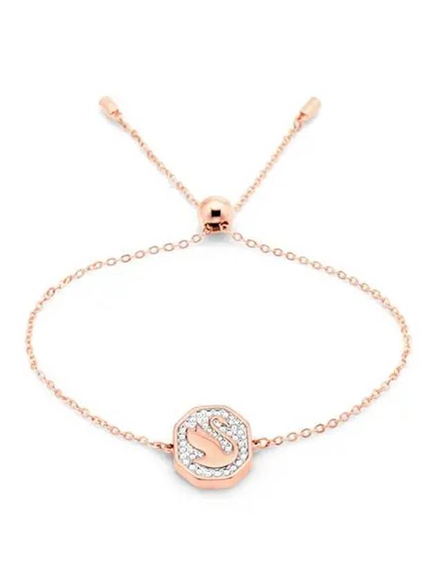 Swan Octagon Emblem Bracelet Rose Gold - SWAROVSKI - BALAAN 4