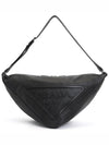 Triangle Large Leather Cross Bag Black - PRADA - BALAAN 8