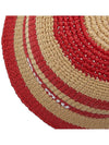 Logo Striped Woven Fabric Bucket Hat Red Beige - MIU MIU - BALAAN 8