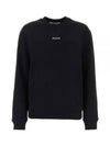 Micro Logo Print Sweatshirt Black - MSGM - BALAAN 2