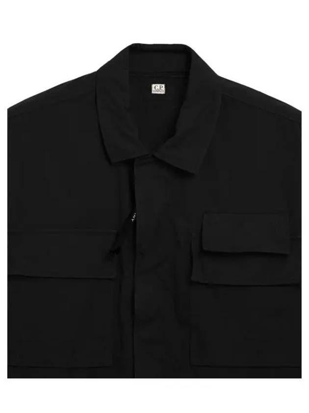 Gabardine Long Sleeve Shirt Black - CP COMPANY - BALAAN 4