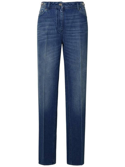 Women's Boyfriend Cotton Straight Jeans Blue - VERSACE - BALAAN 2