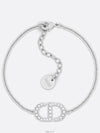 Petit CD Metal Crystal Bracelet Silver - DIOR - BALAAN 2