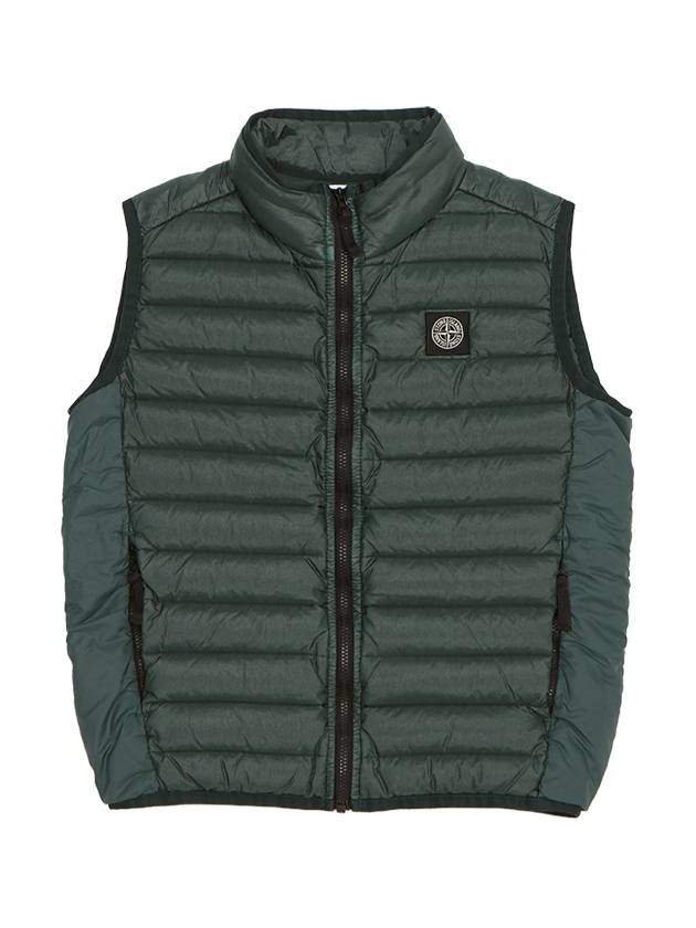 Kids Logo Patch Padded Vest Green - STONE ISLAND - BALAAN 2