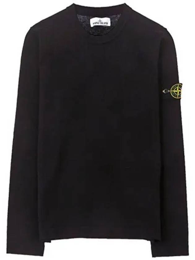 Wappen Patch Round Cotton Knit Top Navy - STONE ISLAND - BALAAN 2