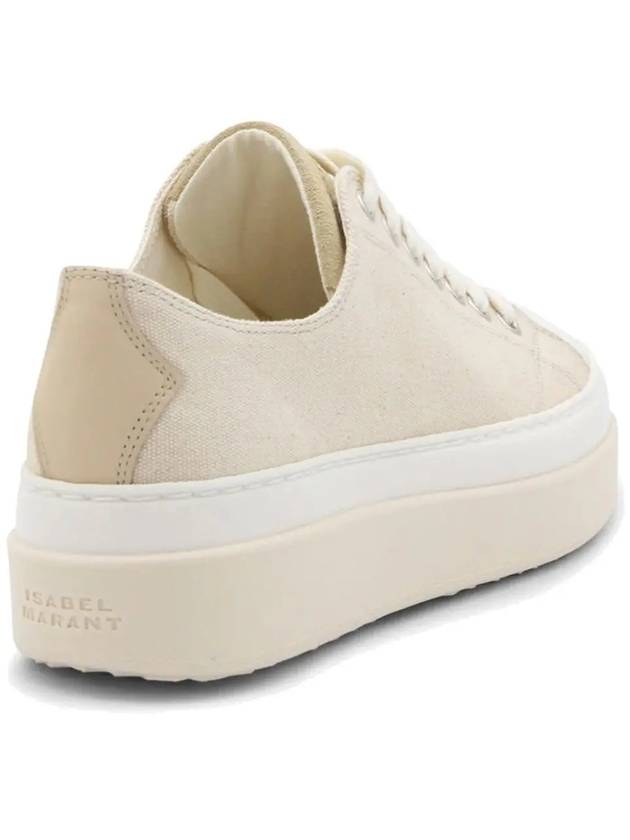 Austen Cotton Low Top Sneakers Beige - ISABEL MARANT - BALAAN 5