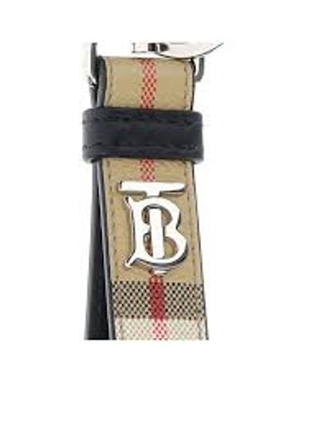 Monogram Motif Check Key Holder Beige - BURBERRY - BALAAN 8