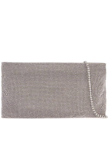 la petite evening bag in crystal on silver with shoulder strap - BENEDETTA BRUZZICHES - BALAAN 1