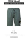 Men's Fleece Bermuda Shorts Green - STONE ISLAND - BALAAN 3