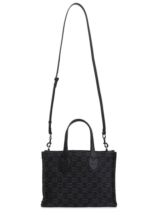 Ophidia GG Medium Denim Tote Bag Grey Black - GUCCI - BALAAN 8