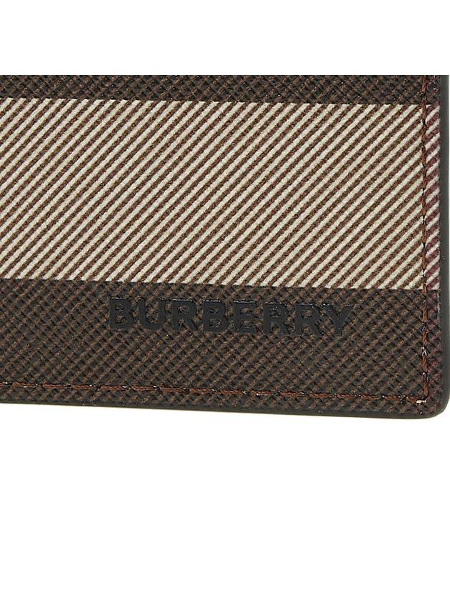 Check Leather International Bifold Wallet Dark Birch Brown - BURBERRY - BALAAN 7