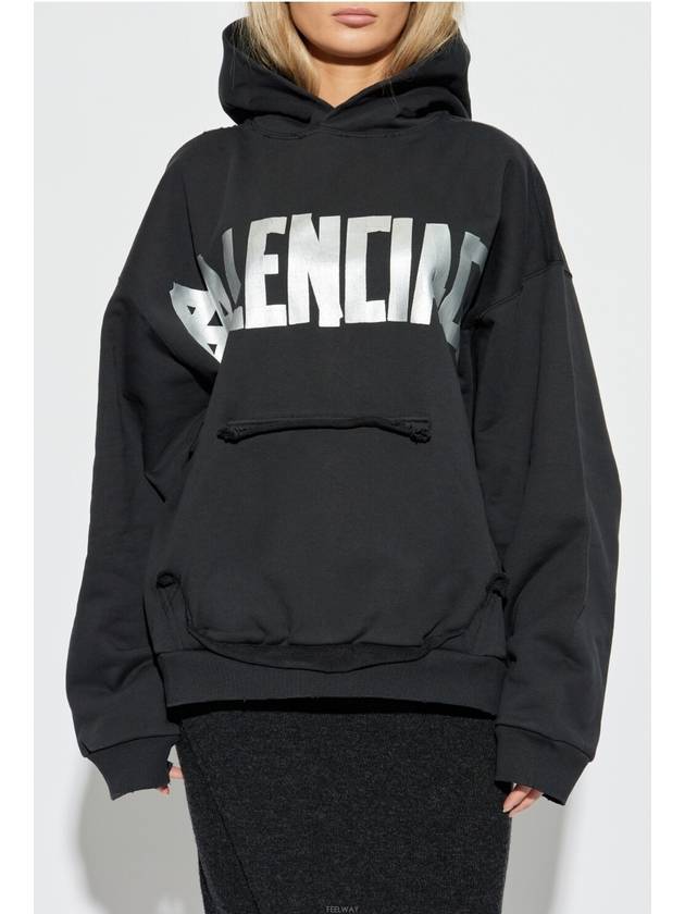 hooded sweatshirt 744441TQVQ9 1073 BLACK - BALENCIAGA - BALAAN 4