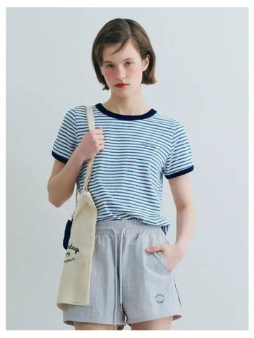 STRIPE RINGER TEE BLUE - BENSIMON - BALAAN 1