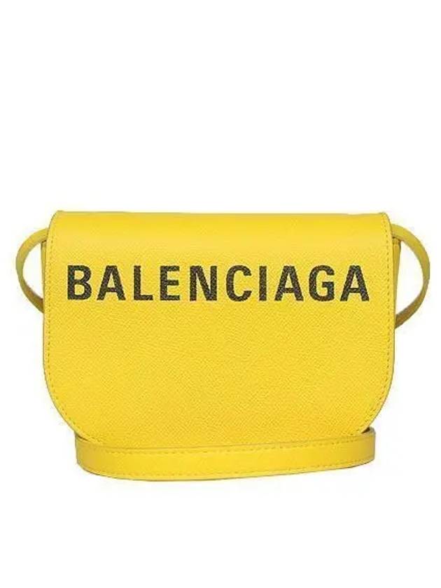 550639 Black Logo Yellow Leather Bill Day Mini Cross Bag - BALENCIAGA - BALAAN 1