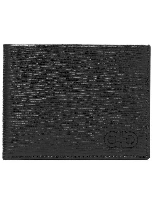 Gancini Half Wallet Black - SALVATORE FERRAGAMO - BALAAN 2