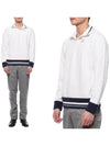 Collar Striped Anorak Knit Top White - LORO PIANA - BALAAN 3