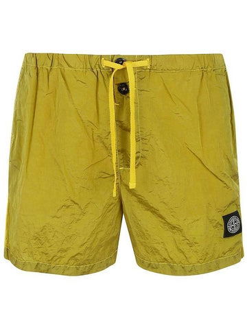 Wappen Patch Nylon Metal Swim Shorts Yellow - STONE ISLAND - BALAAN 1