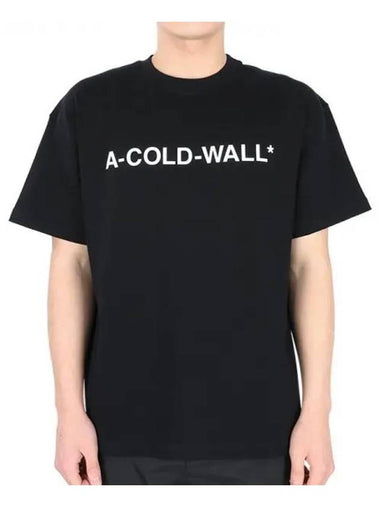 Men s Essential Logo Short Sleeve Black ACWMTS092 271119 1064293 - A-COLD-WALL - BALAAN 1