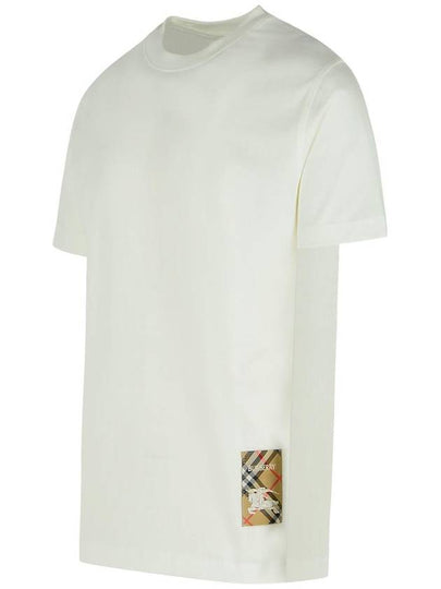 Burberry White Cotton T-Shirt - BURBERRY - BALAAN 2