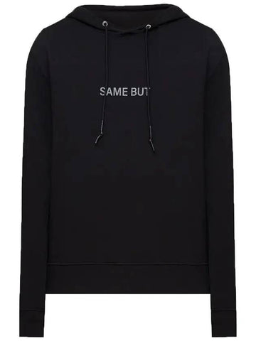 bag lettering printed hooded top black - MONCLER - BALAAN.