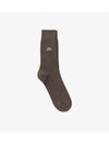 Men s Basic Rib Tissue Gentleman Socks Dark Brown - LACOSTE - BALAAN 1