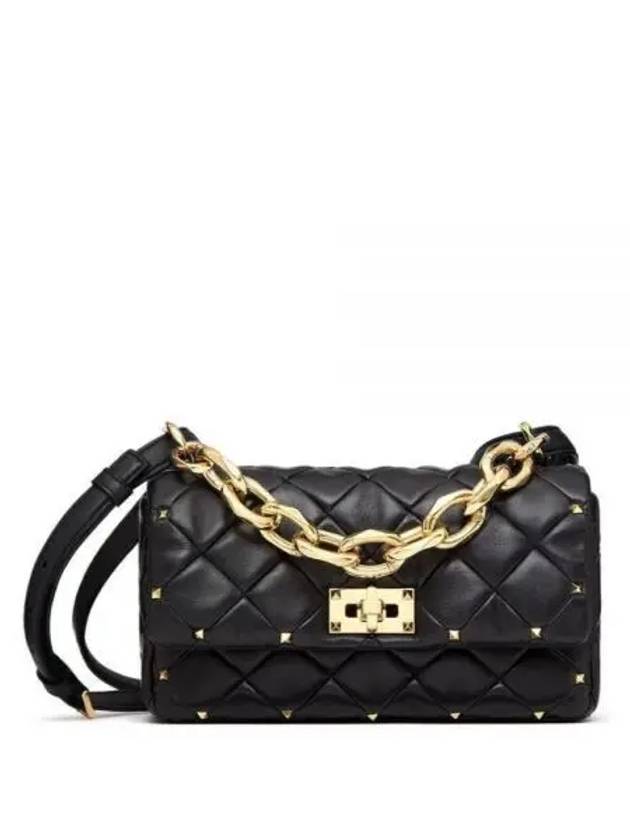 5W0B0Q04 IGX 0NO 5W2B0Q04 Patchwork Rockstud Spike Shoulder Bag - VALENTINO - BALAAN 1