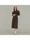 Brown Dot Belt Long Dress BROWN - AVANT-G - BALAAN 4