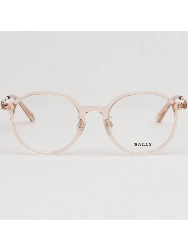 Glasses frame BY5071H 072 light round horn rim transparent - BALLY - BALAAN 3