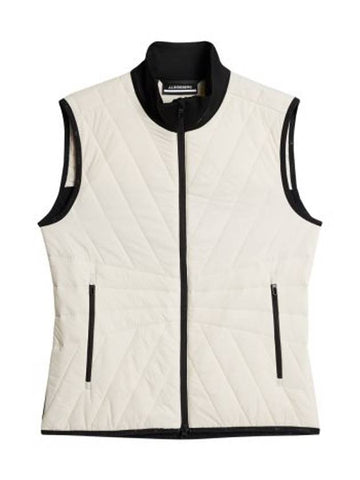 Women's Holma Quilt Hybrid Vest Whisper White - J.LINDEBERG - BALAAN 1